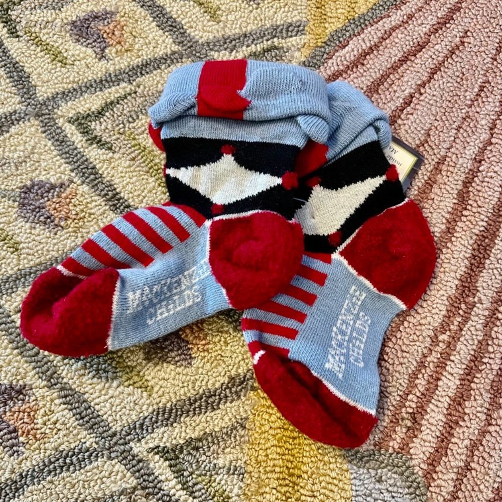 FIRM PRICE!  Adorable MacKenzie-Childs Jester Ankle Socks